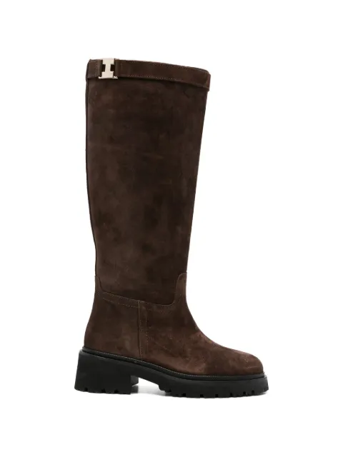 ADRIANNA FERETTI buckle-detail suede boots Brown 601425219