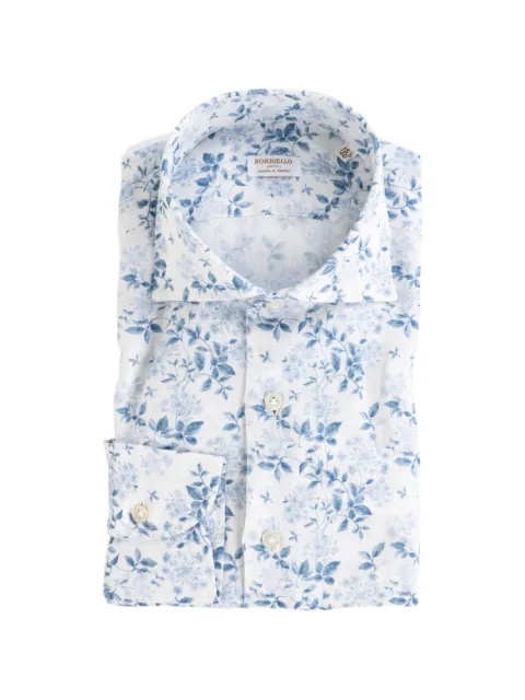 BORRIELLO NAPOLI Marechiaro floral-print shirt White 22055MARECHIAROIDRO1