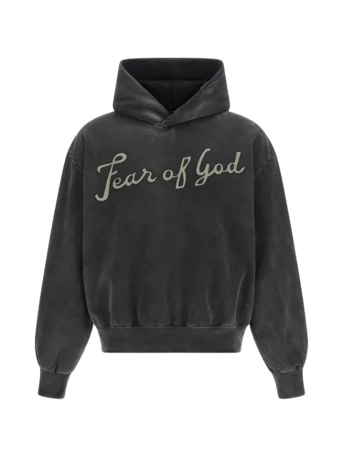Fear Of God 26 graphic-print cotton hoodie Grey FG9M129936BHF