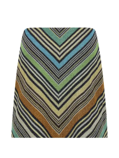 Missoni geometric-pattern lamé-thread A-line mini skirt Black DS26SH1WBR0158