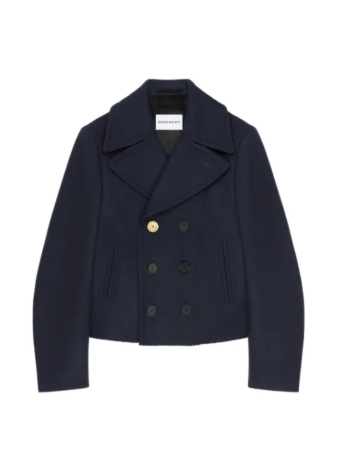 Givenchy double-breasted notched-lapels jacket Blue BM01FG16BK