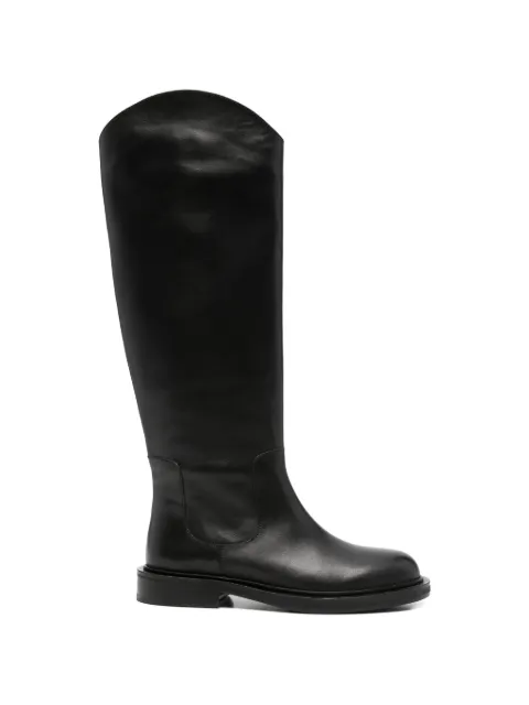 ADRIANNA FERETTI curved-edge boots Black 601425208