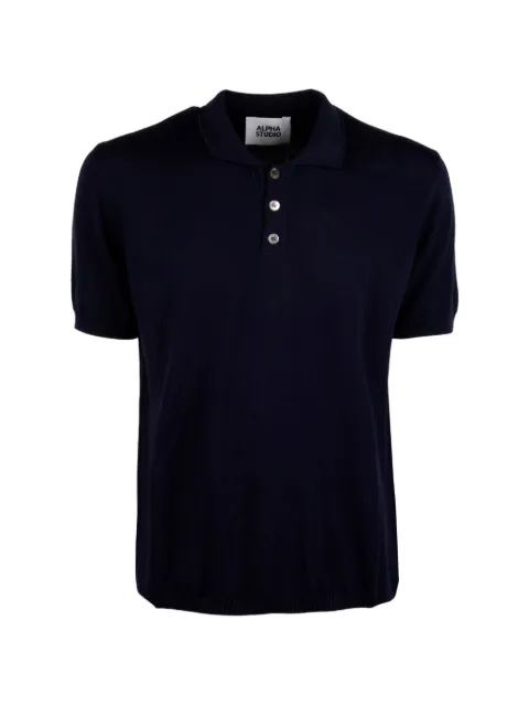ALPHA STUDIO short-sleeve polo shirt Blue 5043B1001