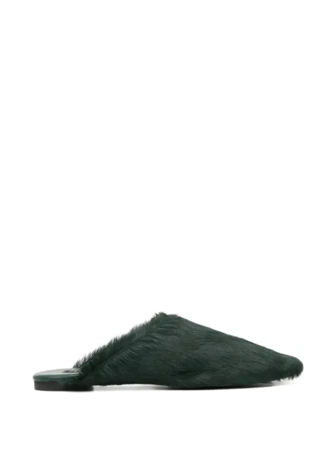 Senso Caelan pony-hair mules Green CAELANBOTTLE