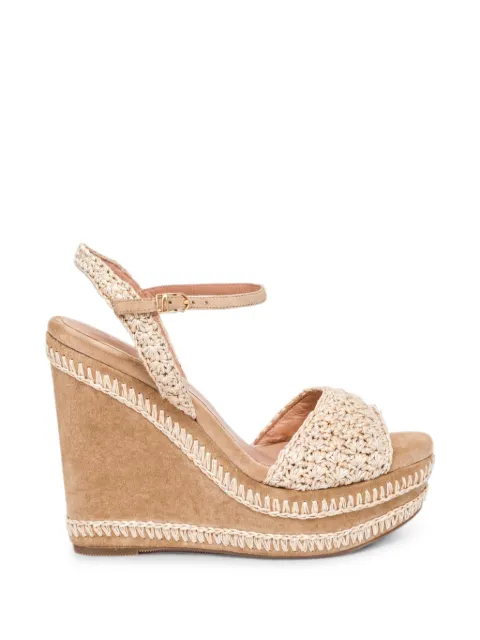 Santoni crochet wedge sandals Neutrals WHTZ72324ZPINOHM