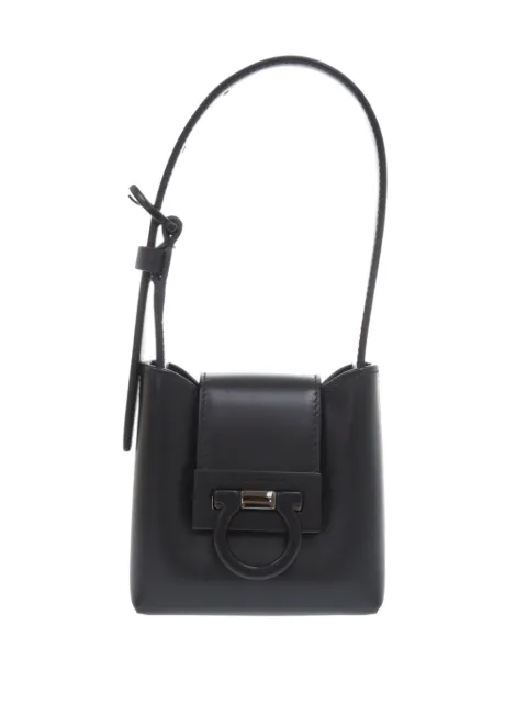 Ferragamo Pre-Owned 2010-2026 Leather Gancini Trifoglio handbag Black MKTL7N0RL971G86L