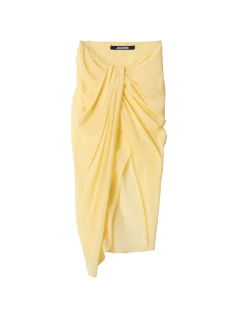 Jacquemus The paréo asymmetric sarong skirt Yellow SKW00084BW00565