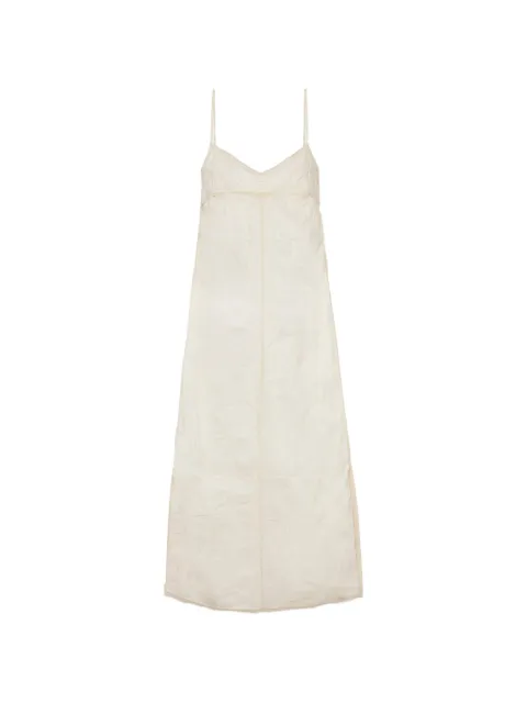 SIMKHAI Leah crinkled-effect backless midi dress White 2261036W