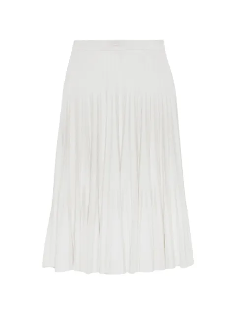 SIMKHAI Margoux pleated knit midi skirt White 2263048K