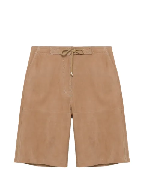 SIMKHAI Whitaker leather shorts Neutrals 2264060S