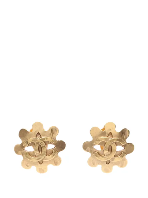 CHANEL Pre-Owned 2004 CC Gold Plated Flower Clip On Earrings costume earrings Gold ONT356O4WFPX45I7