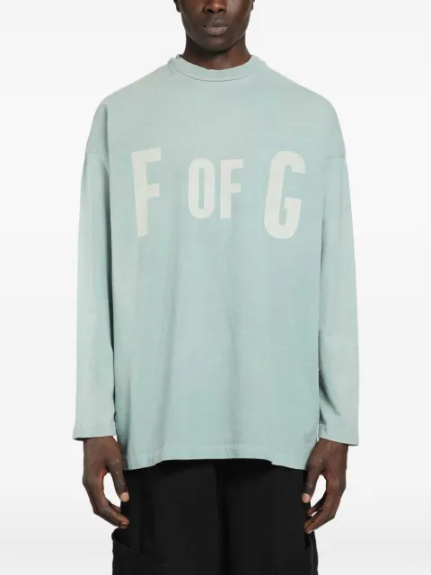 Fear Of God long-sleeved printed T-shirt Blue FG9M109952HWJ