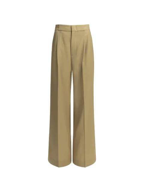 SA SU PHI pleated wide-leg trousers Neutrals S26314WO