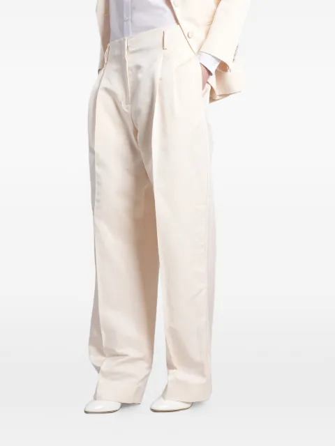 Magda Butrym pleated straight-leg trousers Neutrals 197526