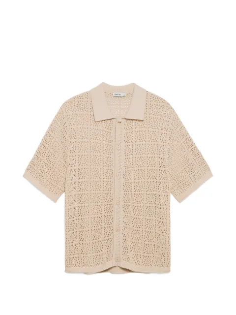 SIMKHAI Billy crochet-knit shirt Neutrals 2262161MEN