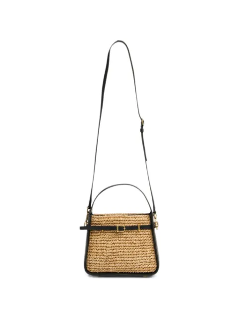 SIMKHAI Mini Cleo raffia tote bag Black 226H419RAF