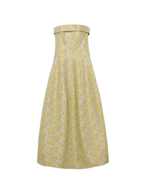 SIMKHAI Octavia strapless jacquard maxi dress Neutrals 2261020JQ