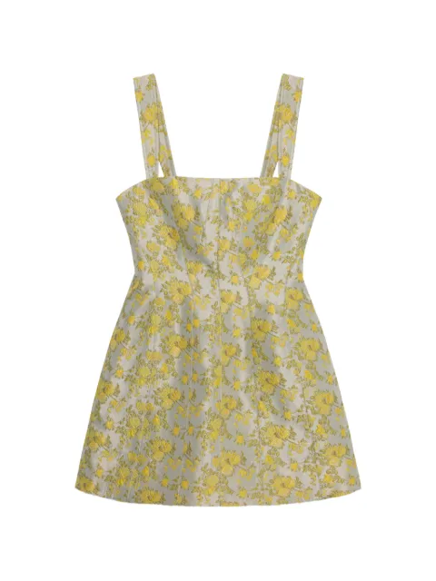 SIMKHAI Lydia floral-jacquard mini dress Neutrals 2261021JQ