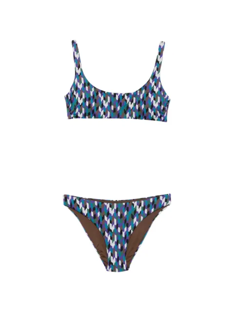Fisico geometric-print bikini Blue CR12CS05MG