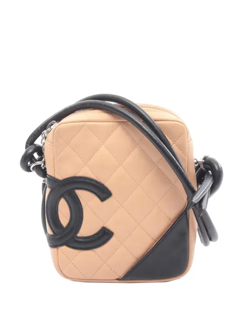 CHANEL Pre-Owned 2003-2004 Mini Lambskin Cambon Ligne crossbody bag Neutrals H5OYZMQM4SWUBG29