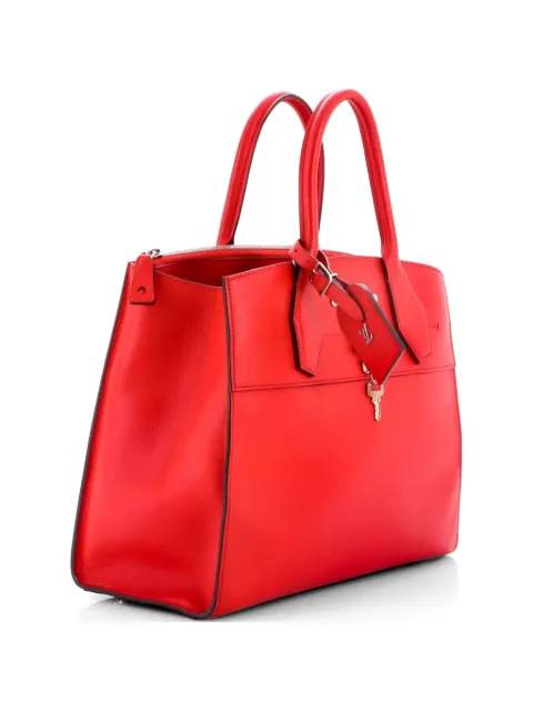 Louis Vuitton Pre-Owned City Steamer Handbag Leather MM tote bag Red ZCRWXM654GYCW3AM