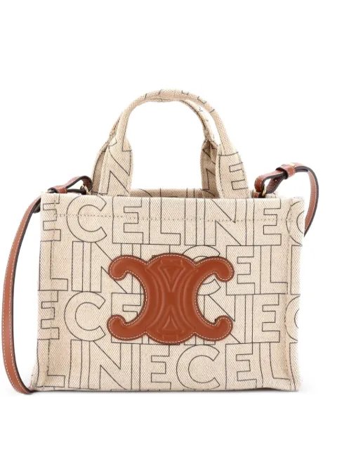 Celine Pre-Owned Cabas Thais Triomphe Printed Canvas Small tote bag Neutrals CW3MSC0TVZ9C8GCO