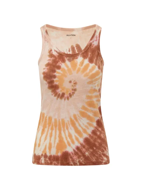 kujten tie-dye tank top Brown F2371