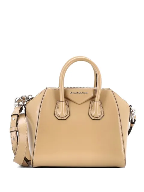 Givenchy Pre-Owned Antigona Bag Glazed Leather Mini satchel Neutrals N8MFNZ4A8GIMGMN6