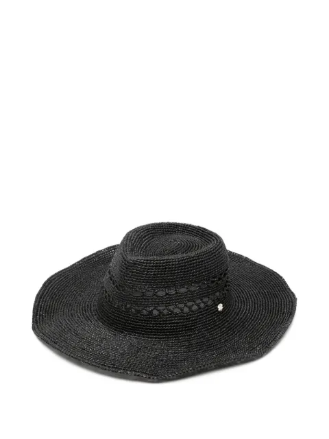 Helen Kaminski woven wide-brim hat Black HAT52025CHARCOAL