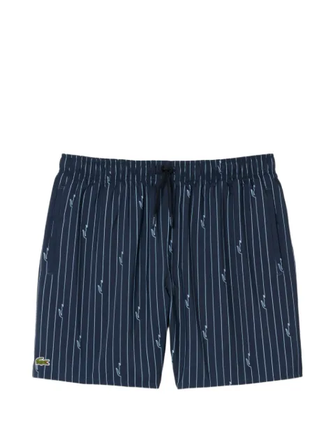 Lacoste pinstripe-pattern swim shorts Black MH1849