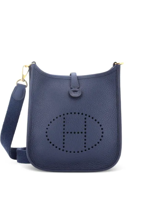 Hermès Pre-Owned Evelyne Bag Gen III Clemence TPM crossbody bag Blue CR895Y4WTWHGK3V3