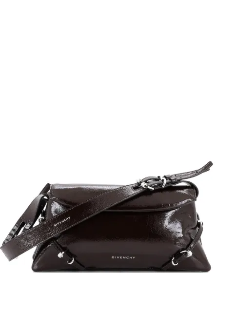 Givenchy Pre-Owned Voyou Flap Bag Patent Small shoulder bag Brown 2DEK51L6370GAQST