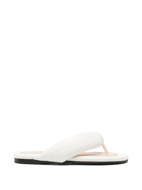 Carven padded leather sandals White 6261161198N000