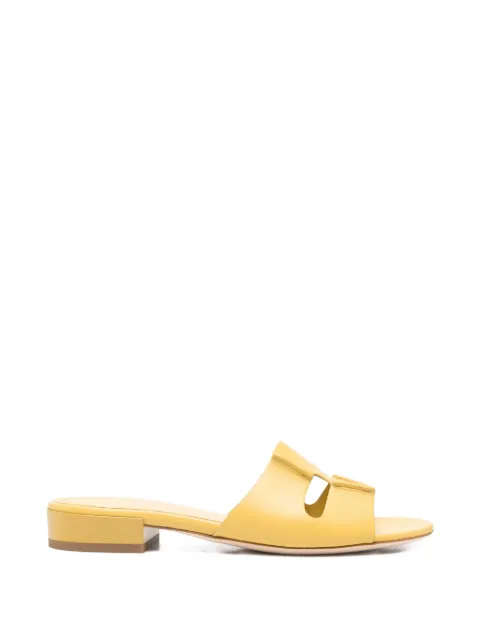 Rodo cut-out leather sandals Yellow S011680093MOSTARDA
