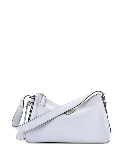 Prada Pre-Owned Aimee Shoulder Bag Leather Medium hobo bag Grey 1XNHVN92SY5IF7YH