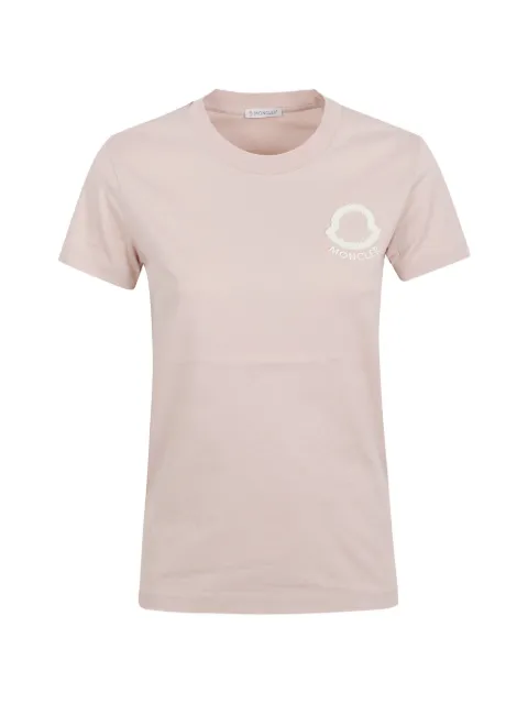 Moncler logo-patch T-shirt Pink 8C00061W