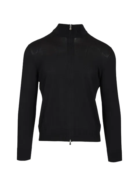 Tagliatore zip-fastening roll-neck sweater Black CAGE