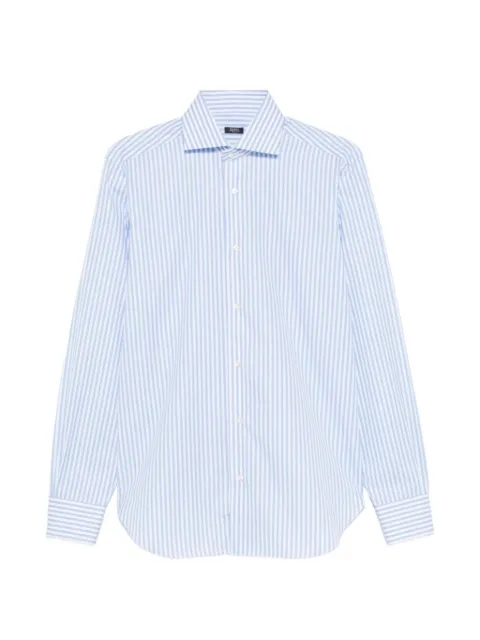 Barba striped classic-collar shirt Blue I1U13P01
