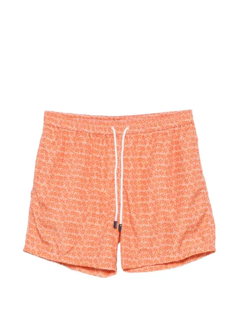 Barba floral-print drawstring-waist swim shorts Orange ENEA53620