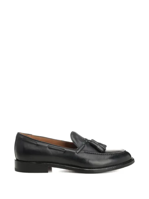 corvari tassel leather boat shoes Black 1831