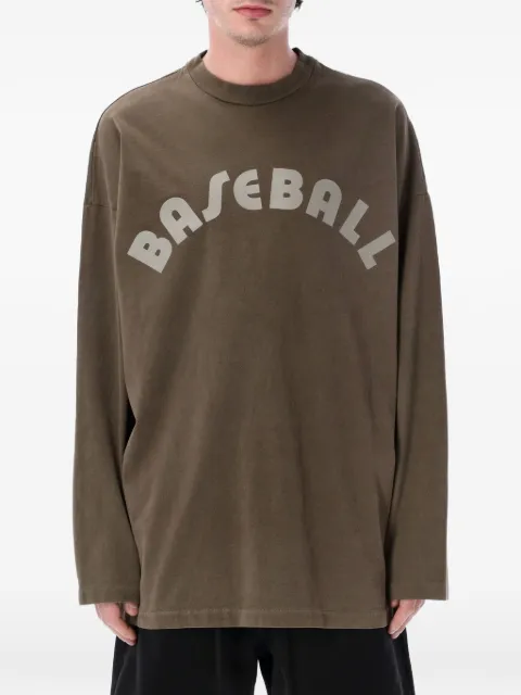 Fear Of God logo-print long-sleeve T-shirt Brown FG9M109954HWJ