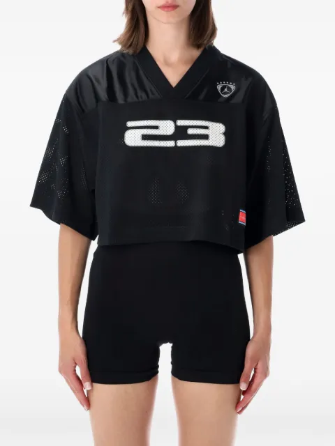 Jordan Brooklyn mesh-panel cropped T-shirt Black IM6850