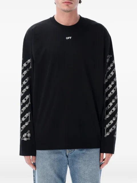 Off-White Arrows Diagonals long-sleeve T-shirt Black OMAB09CS26JER0010001