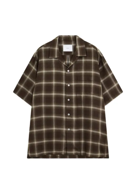 ssstein check-pattern shirt Brown ST1464