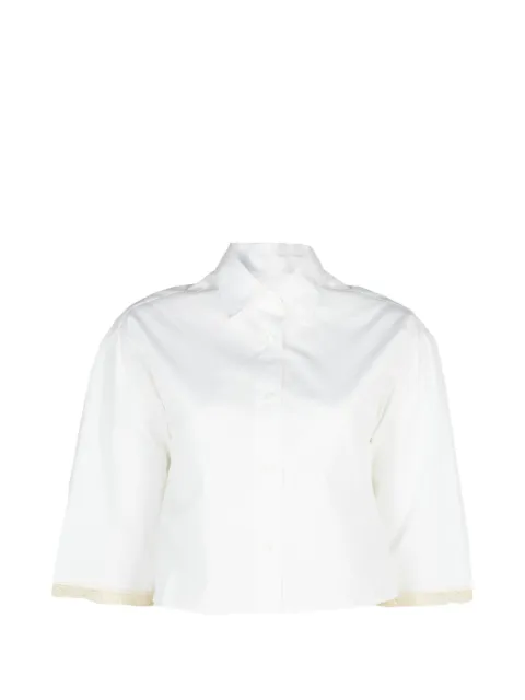 Maria McManus lace-trim shirt White TP041LOCS