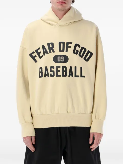 Fear Of God 09 Classic logo-print hoodie Neutrals FG9M129941BHF
