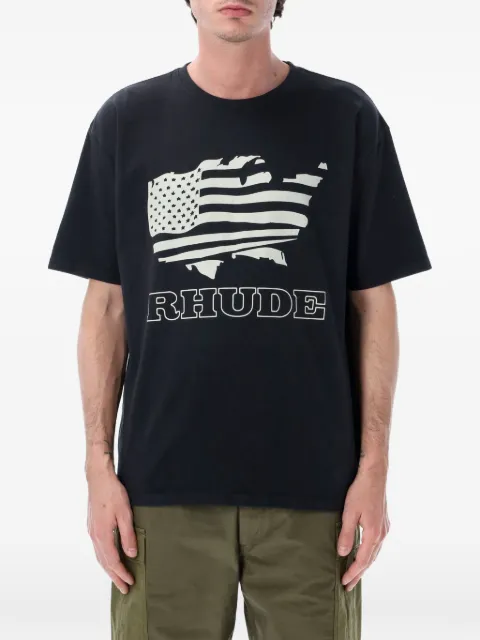 RHUDE graphic-print logo-print T-shirt Black RHSS26TT08012