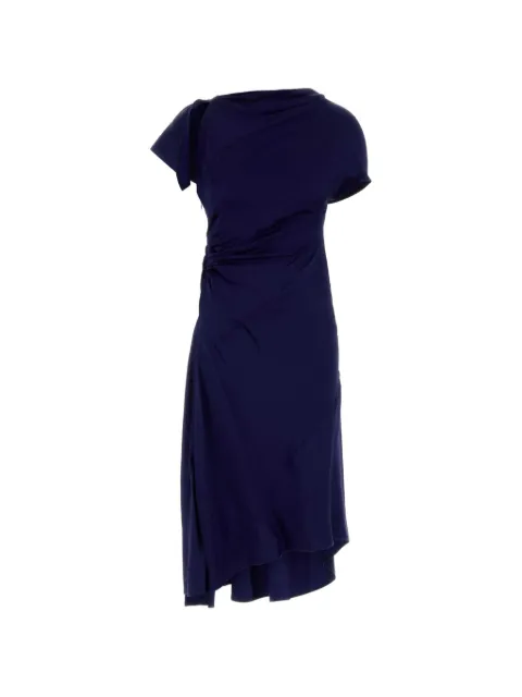 Victoria Beckham asymmetric twist dress Blue 1226WDR007294B