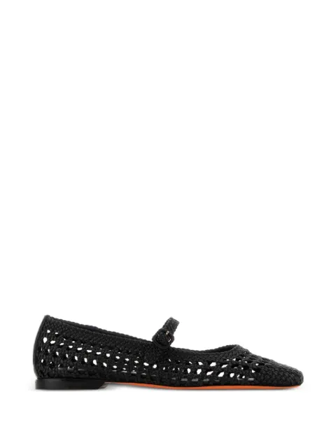 Santoni Luce woven ballet flats Black WAMA72160HA1SARX