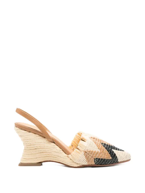 Castañer chevron-weave slingback pumps Neutrals 0261524304